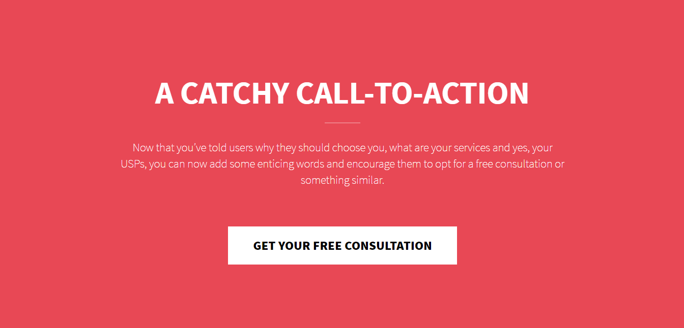 Fitness Template Call To Action