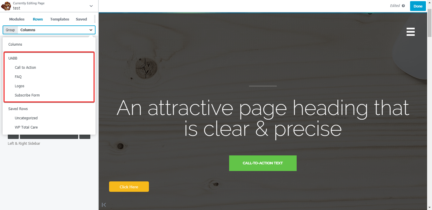 UABB Row Sections In BB 2