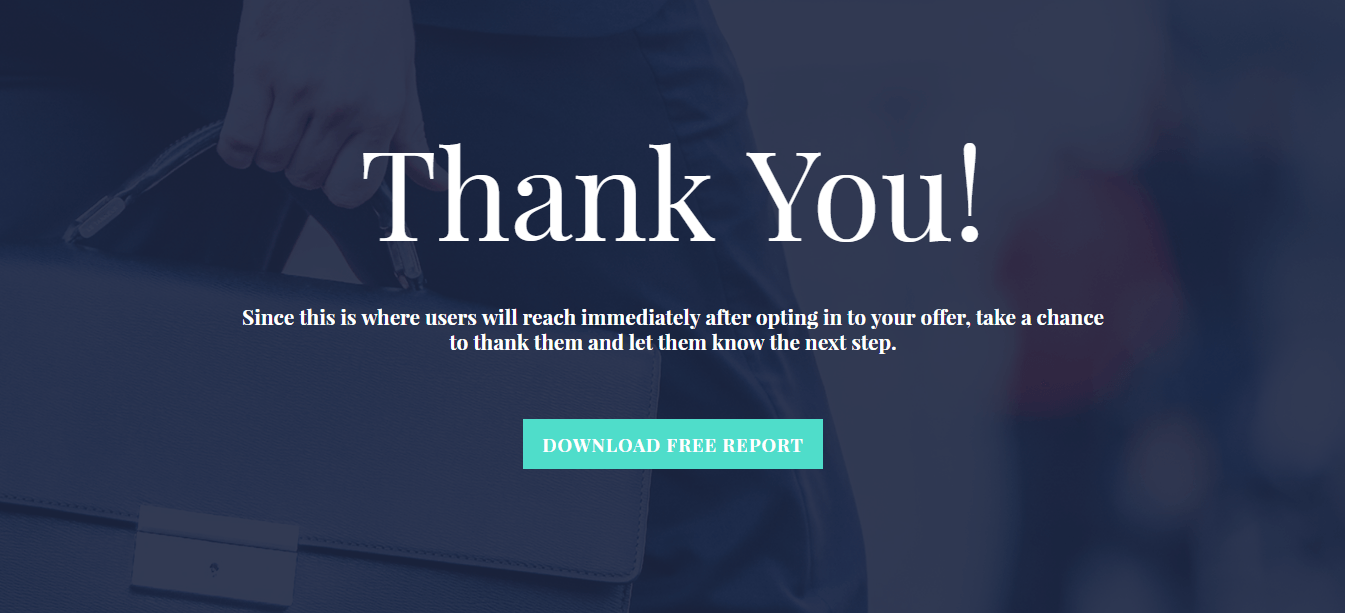 Thank You Page Template Header