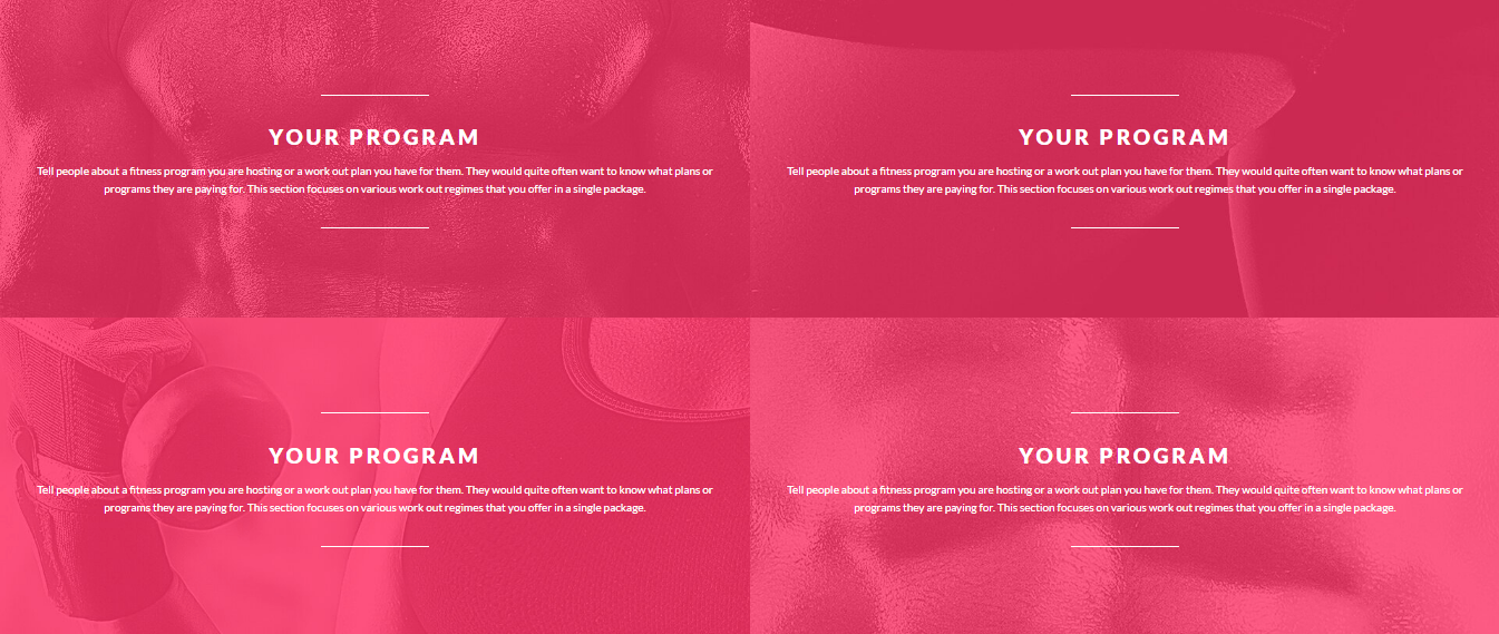 Workout Page Template Content