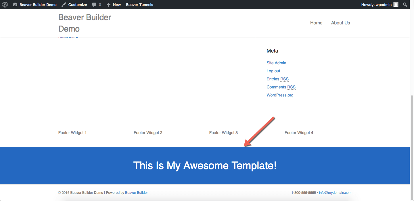 Bb Theme Template Above Footer