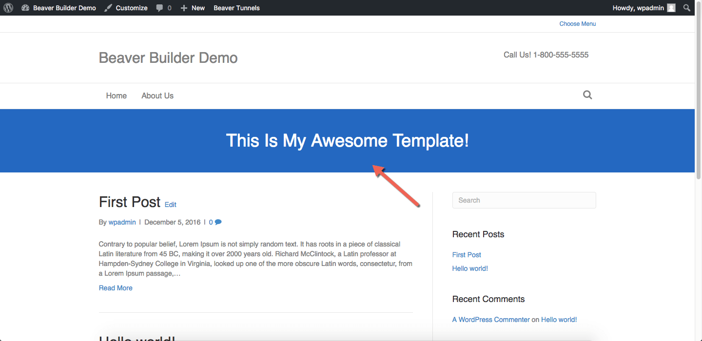 Bb Theme Template Below Header