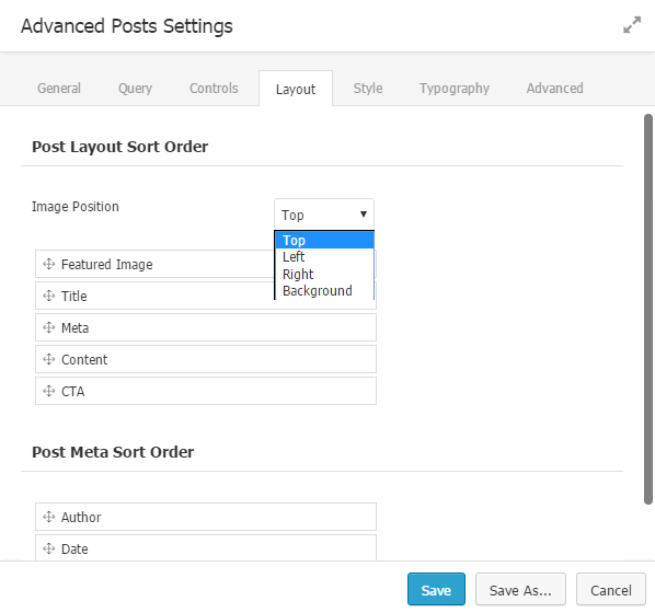 Advanced Post Layout Tab 1