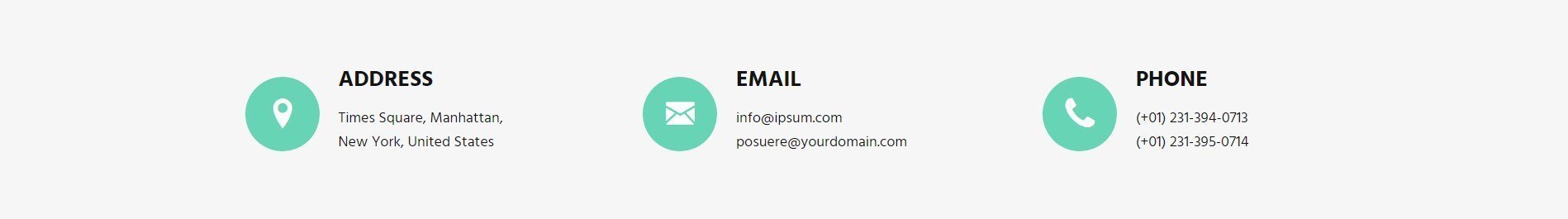 Contact Info Agency Services Page Template