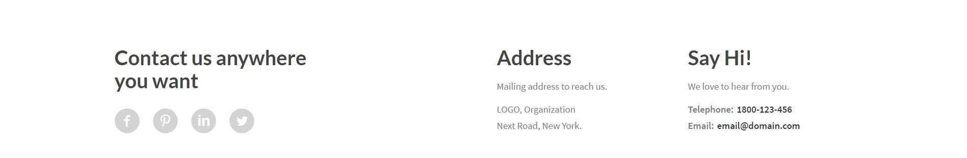 Contact Info Web Agency Page Template For Beaver Builder