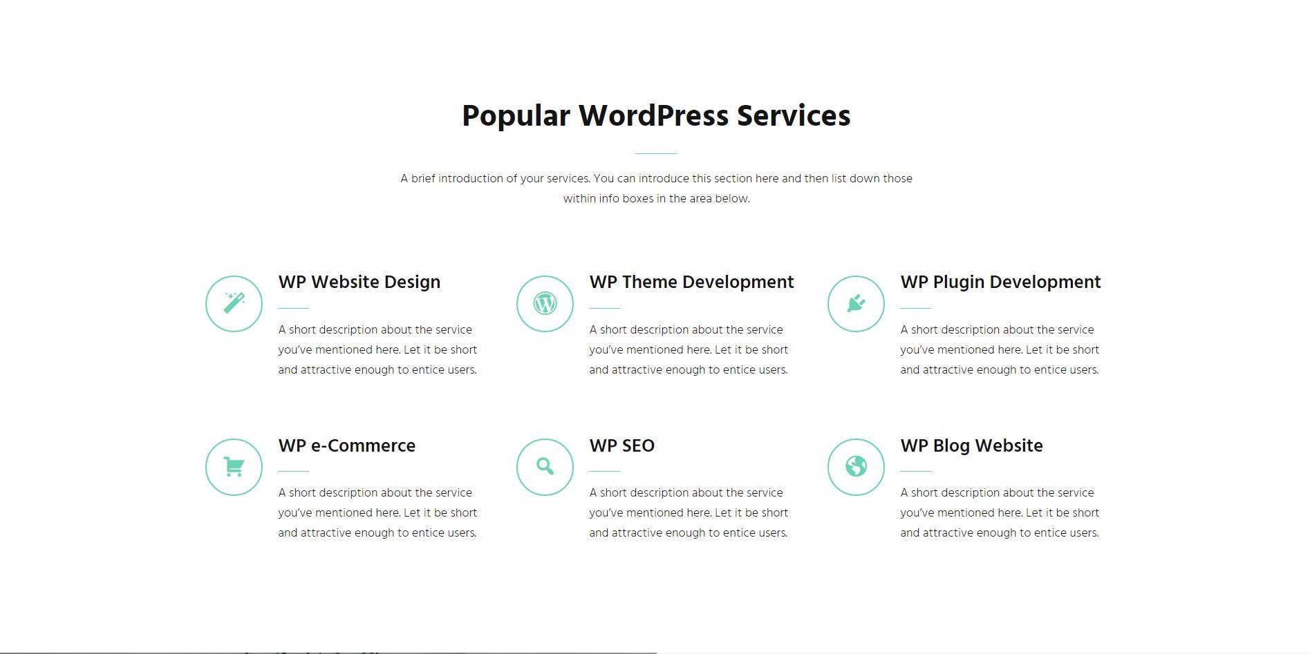 Features Section Agency Section Page Template