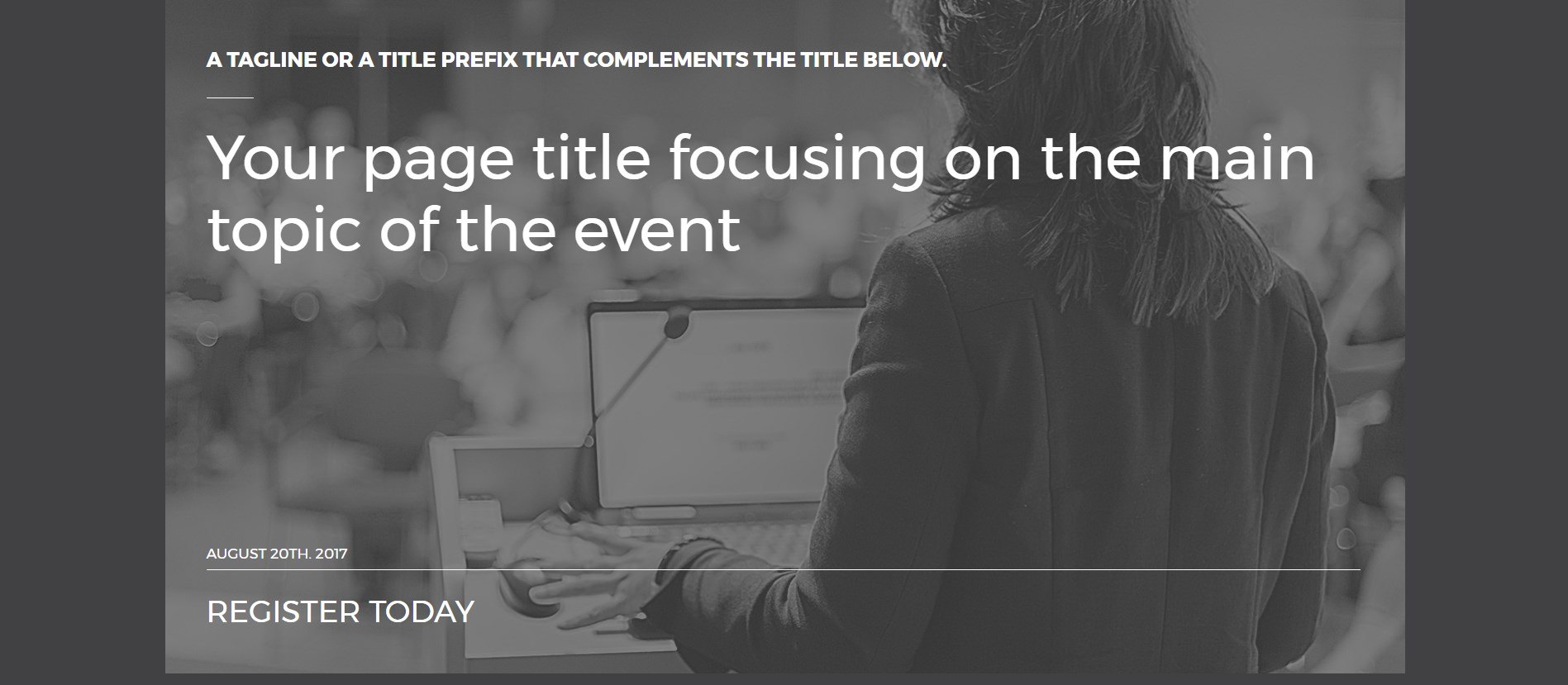 Heading Section Conference Page Template Beaver Builder