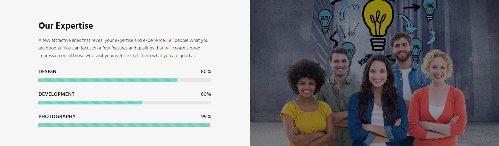Progress Bars Agency Services Page Template