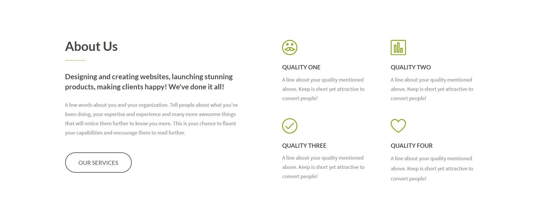 About Us Section Web Agency Page Template For Beaver Builder