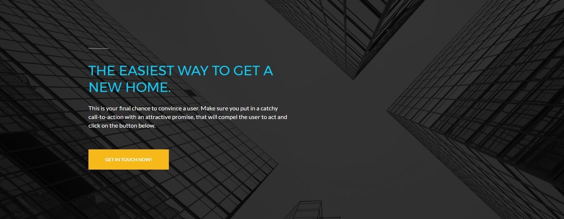 Call To Action Real Estate Page Template