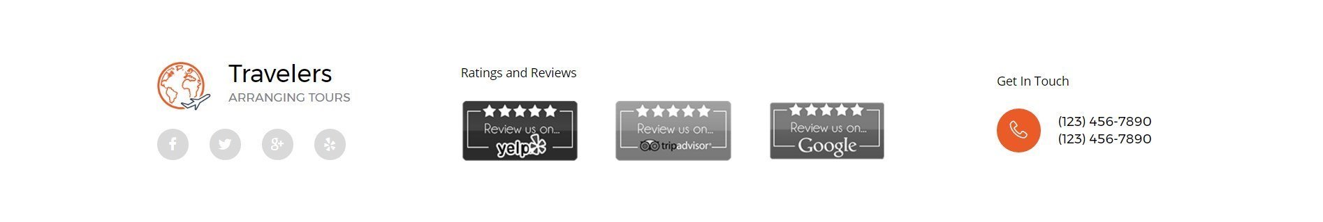 Contact Information Section Travel Offer Page Template