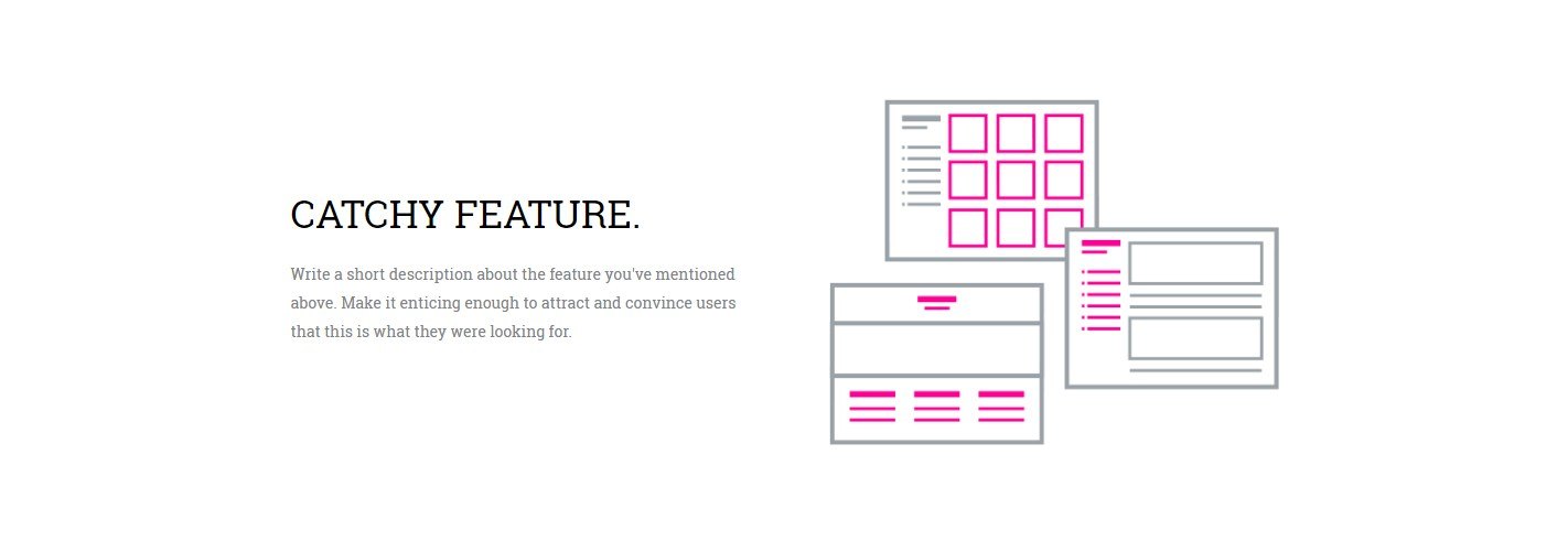 Feature Section Product Page Template