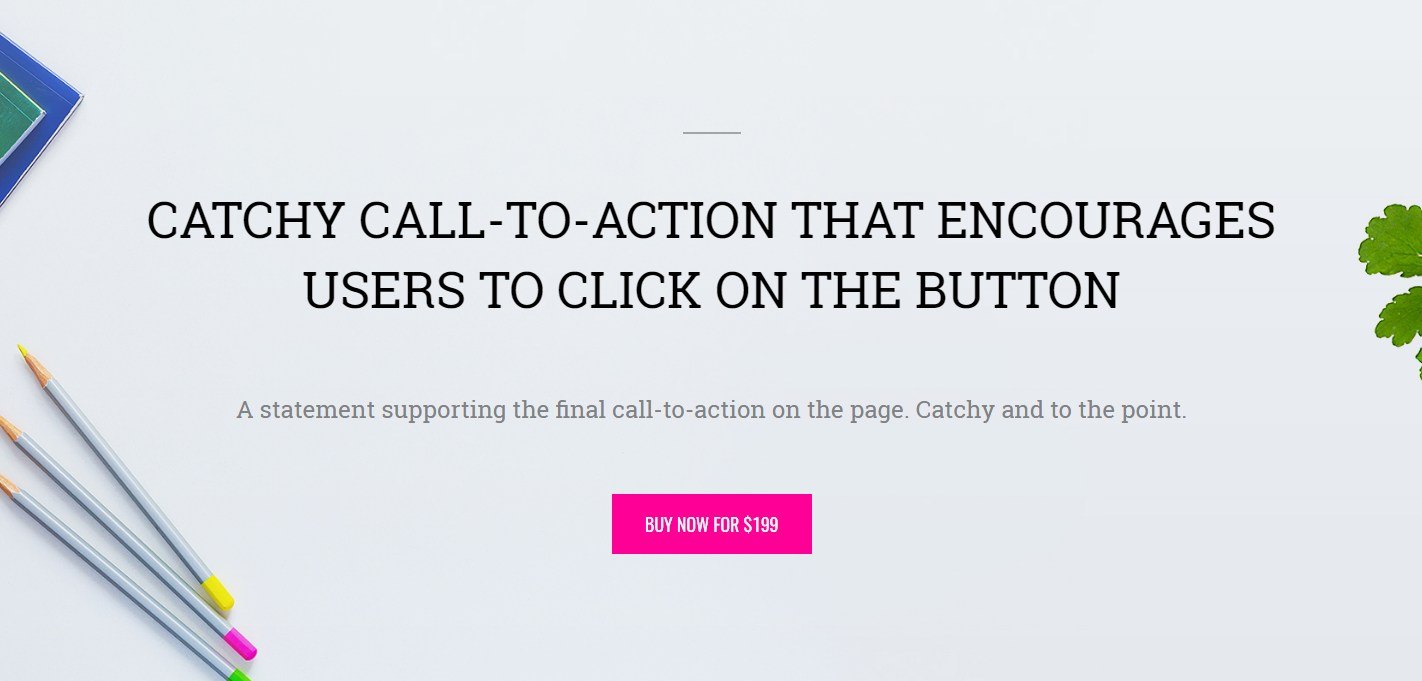 Final Call To Action Product Page Template