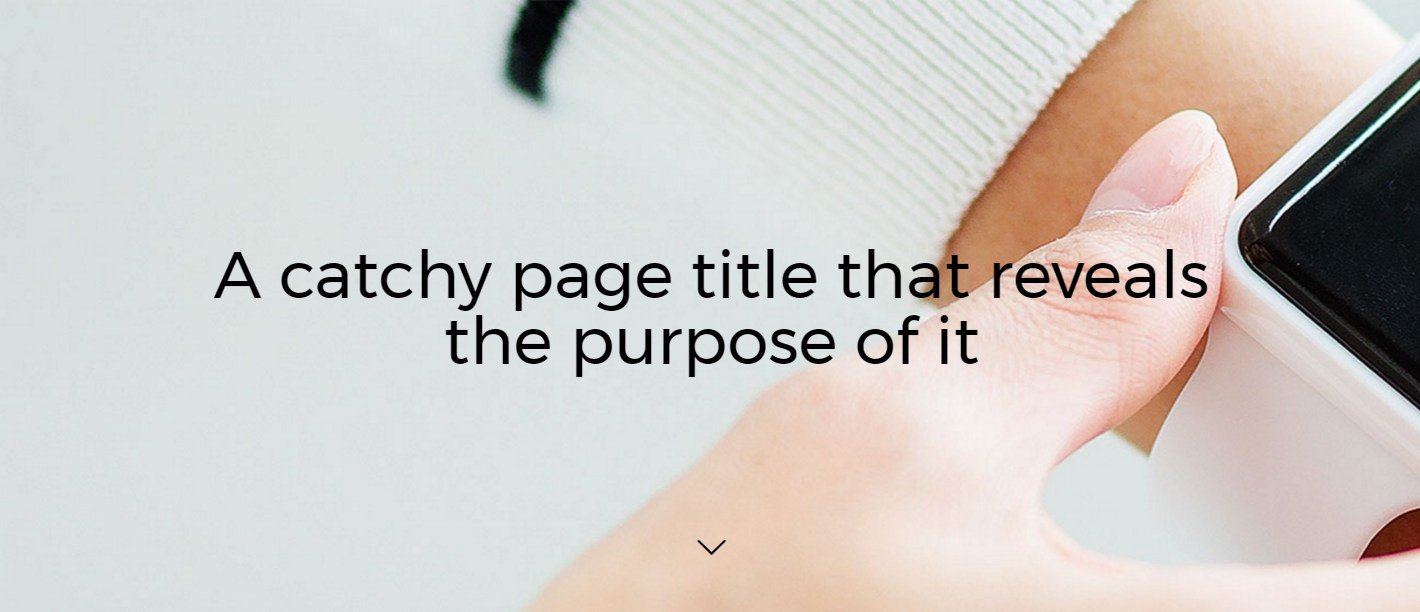 Heading Section Internal Product Page Template