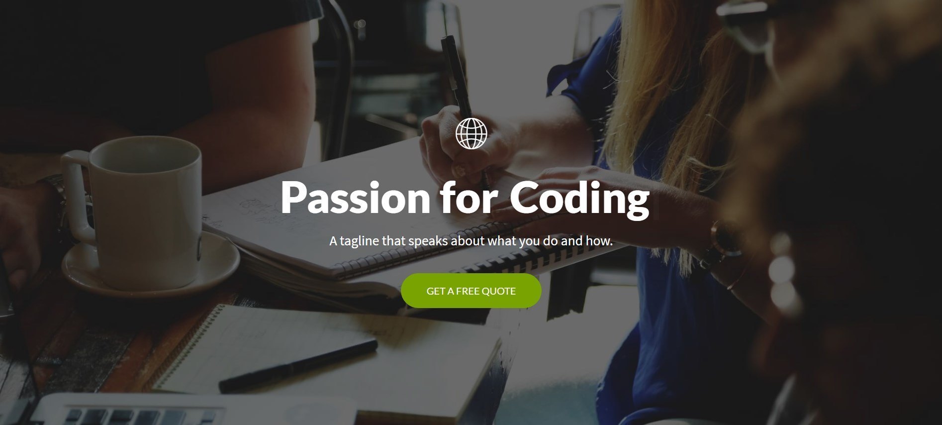 Heading Section With Fancy Text Web Agency Page Template