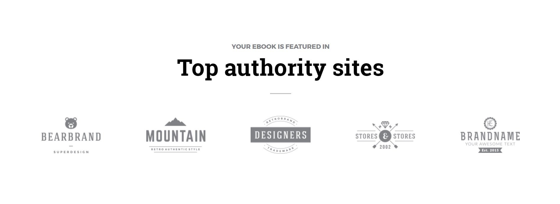 Logo Section Free Ebook Page Template