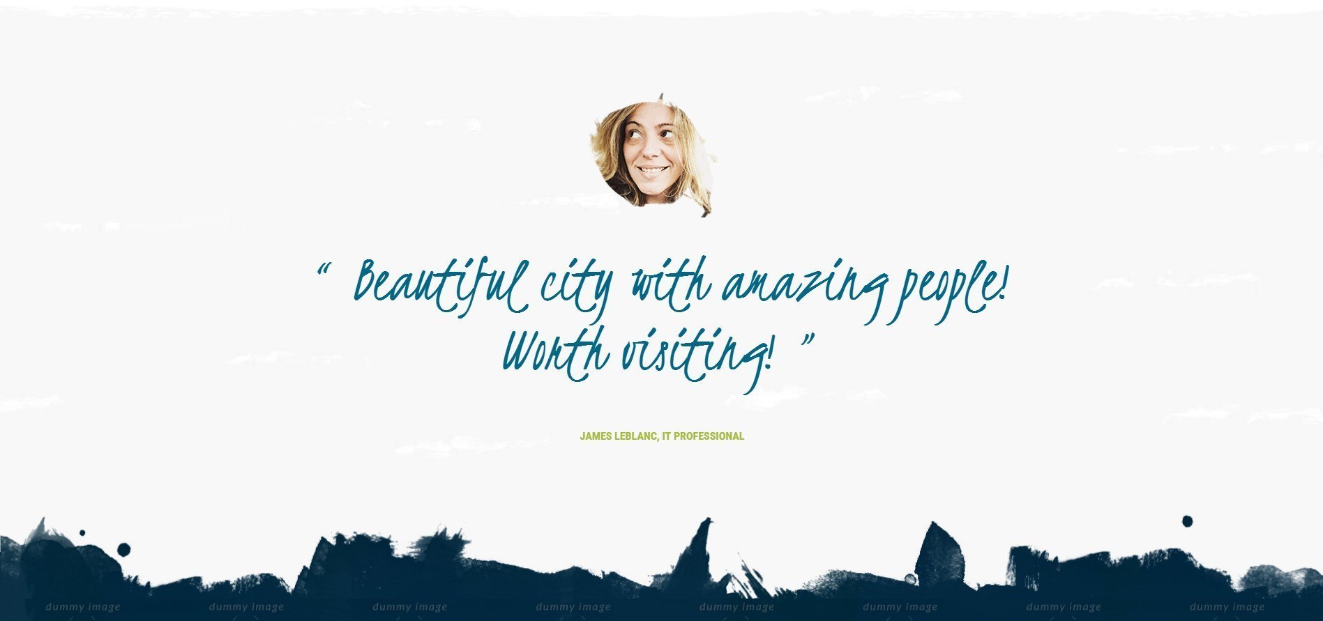 Testimonial Tourism Page Template For Beaver Builder