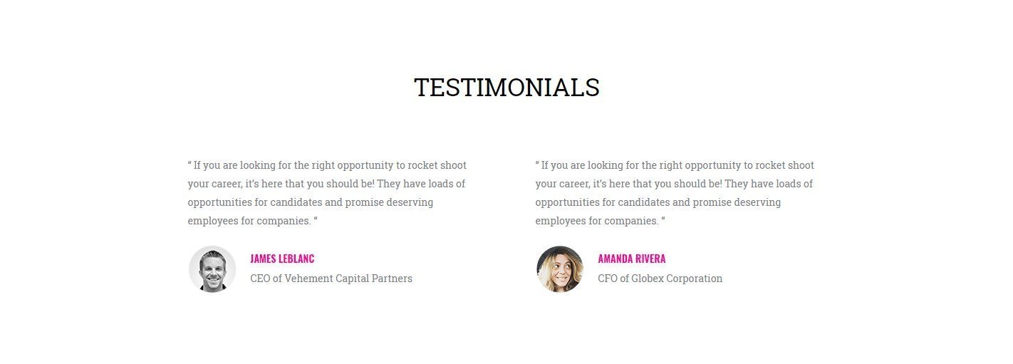Testimonial Section Product Page Template
