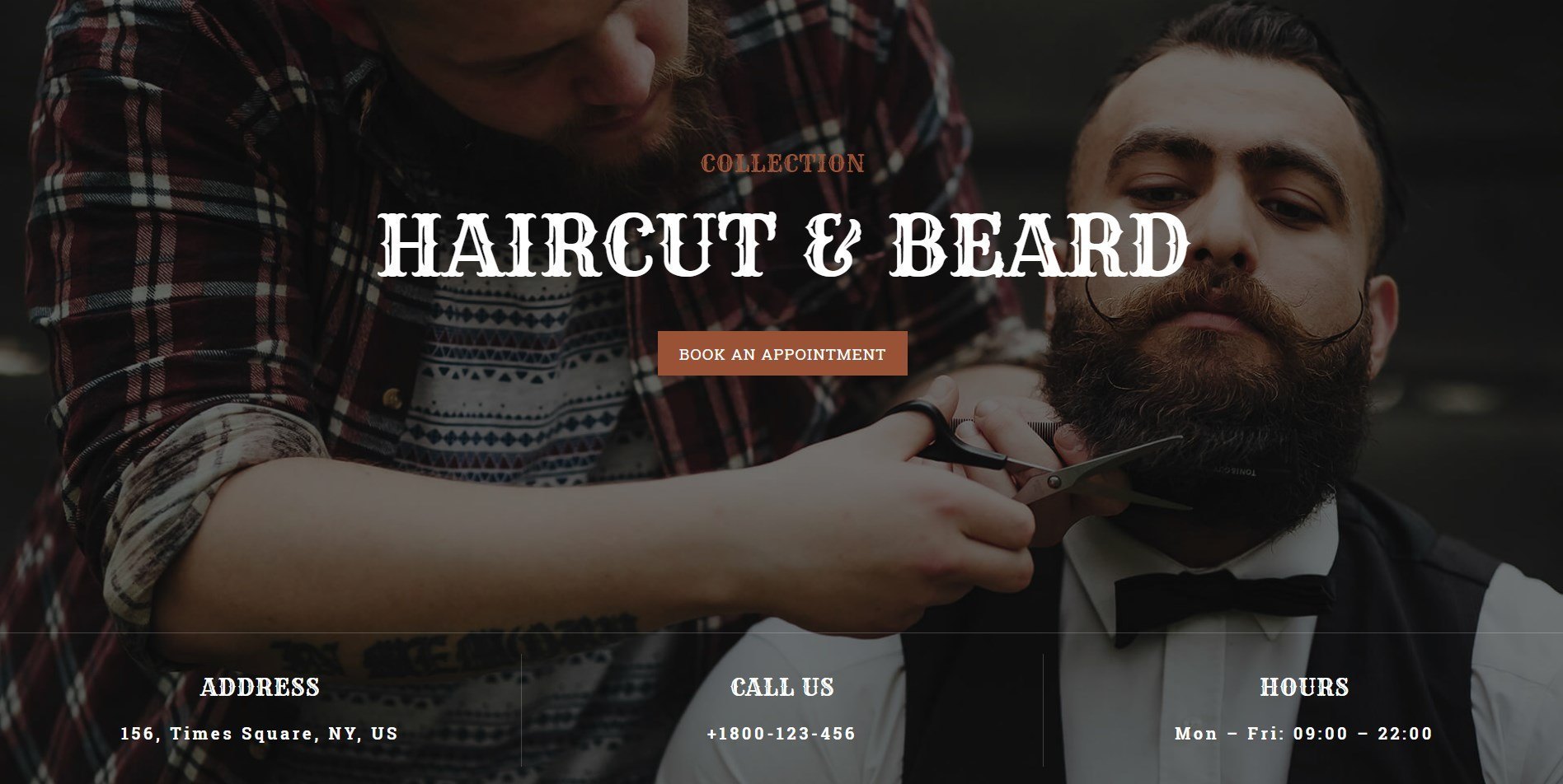 Heading Section Barber Or Grooming Page Template