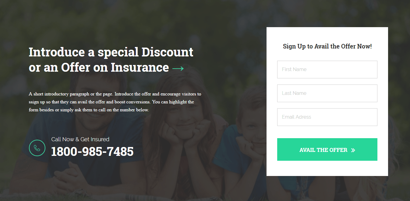 Insurance Agency Page Template Header