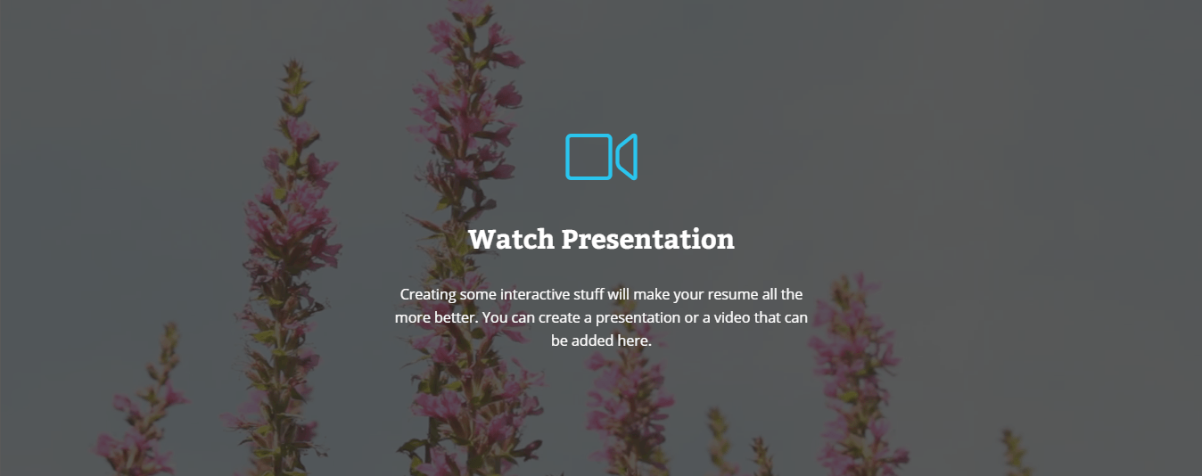 Personal Resume Page Template Presentation