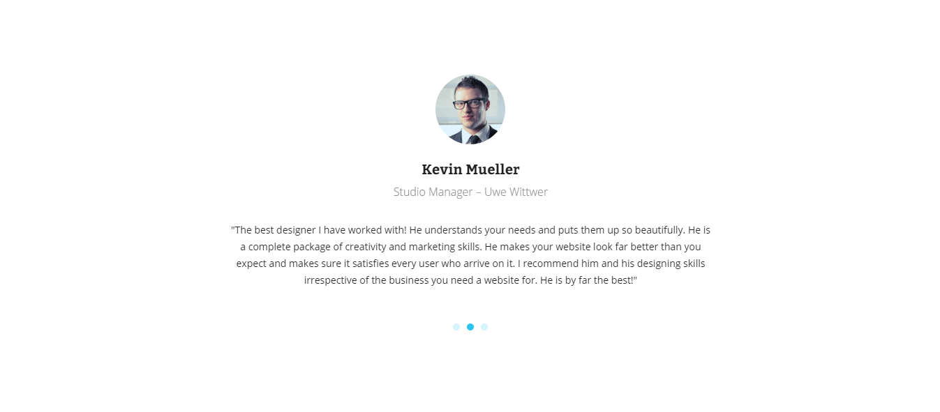 Personal Resume Page Template Testimonial