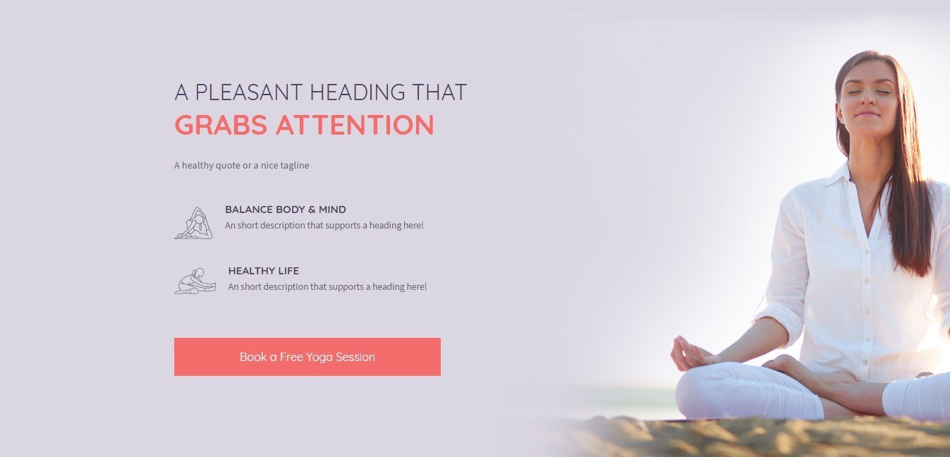 Yoga Page Template Header