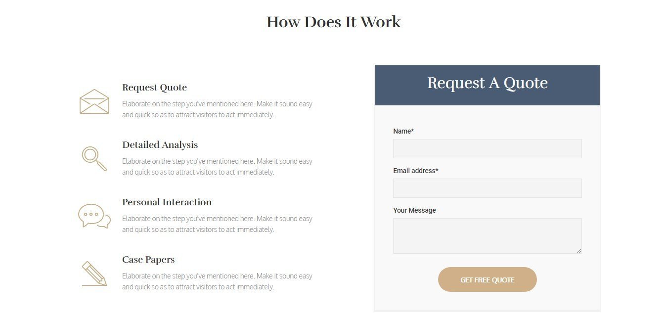Law Agency Page Template Quote 3