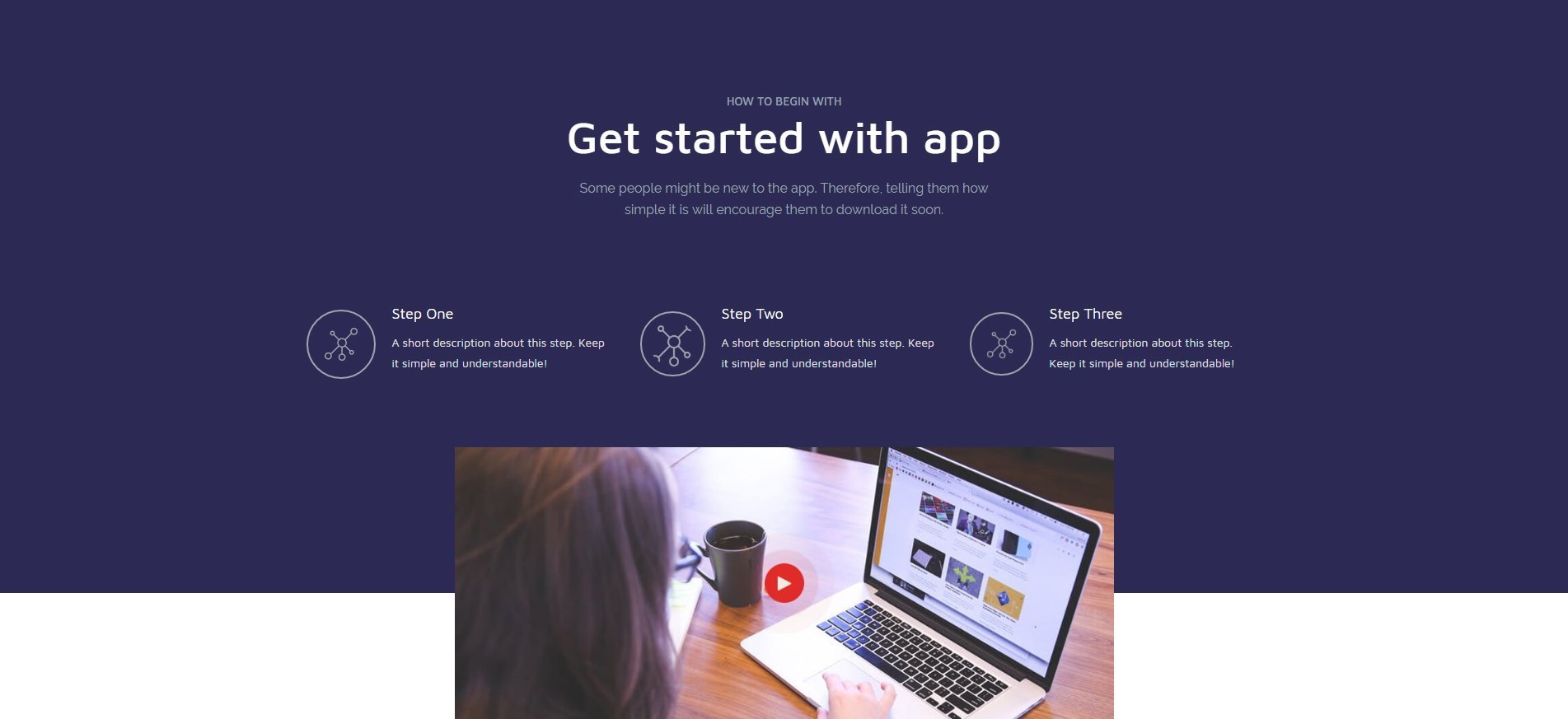 Mobile App Page Template Steps