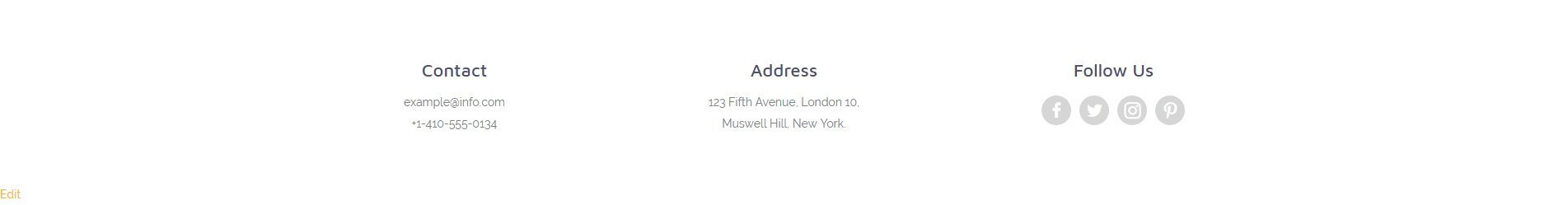 Mobile App Page Template Contact