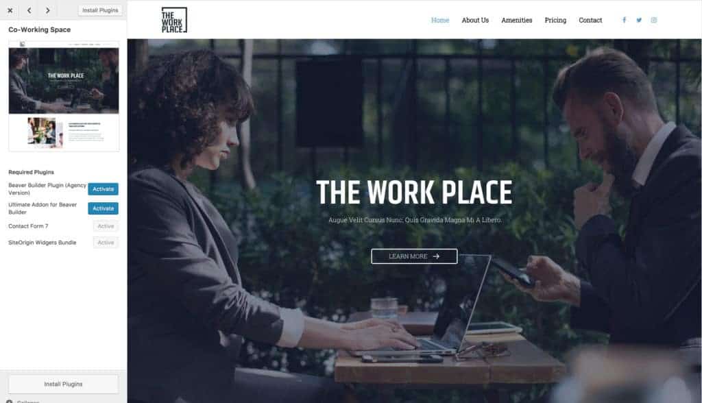 Import And Install Starter Sites