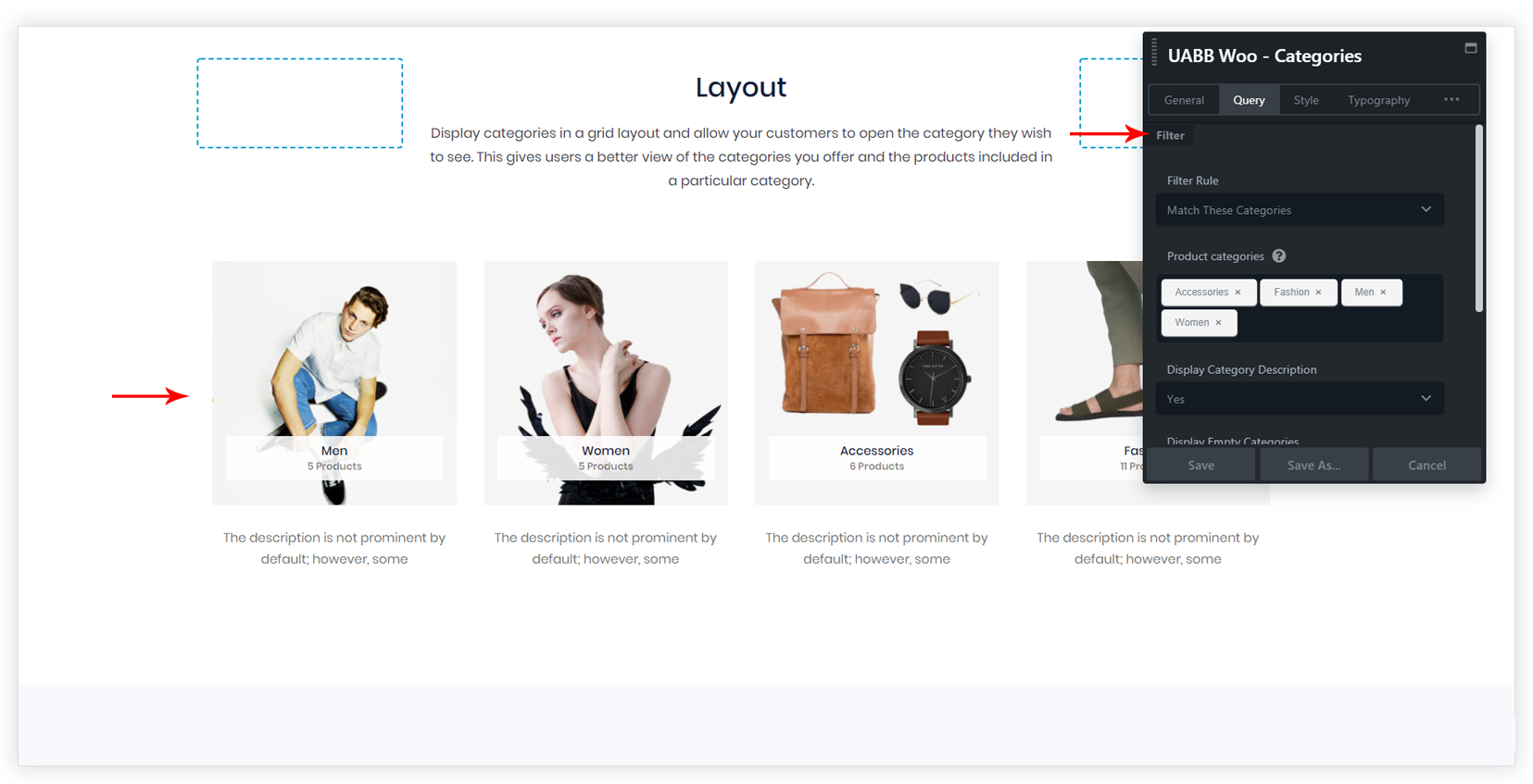 Woo Categories Filter
