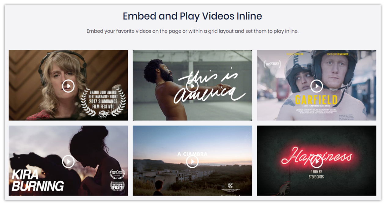 Video Gallery Demo UABB