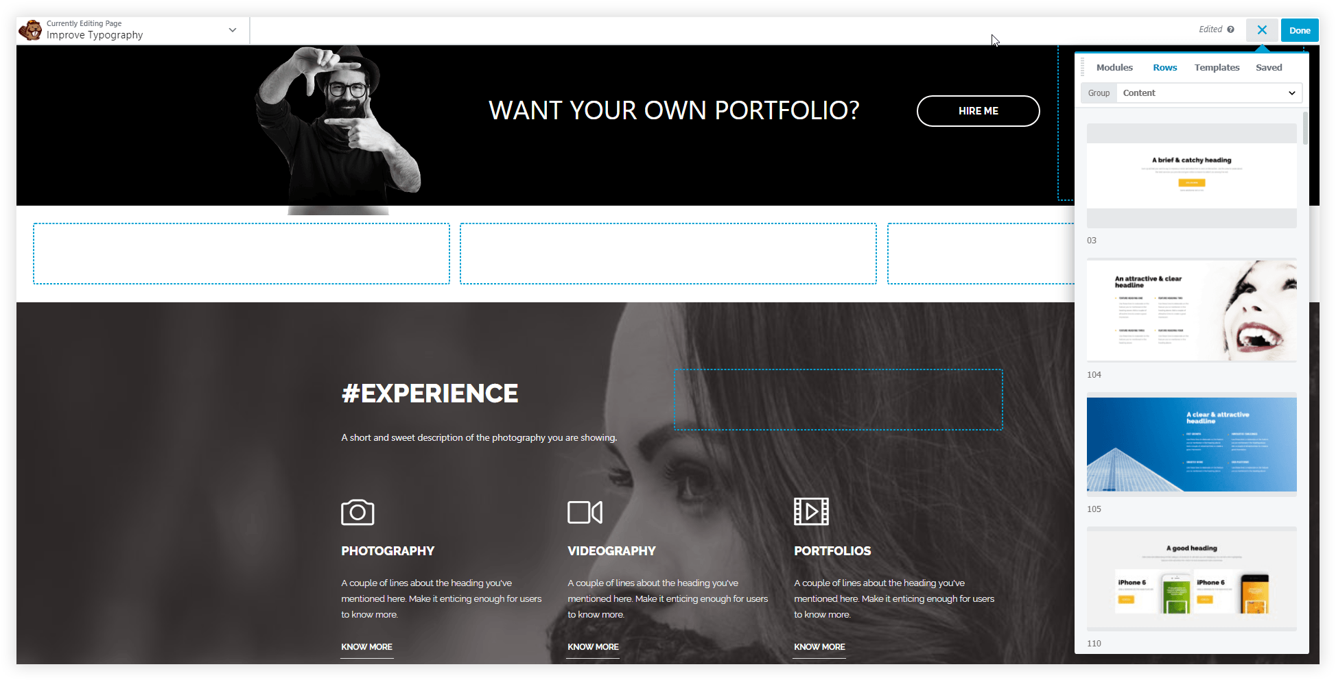 Installed Sections On Frontend 1
