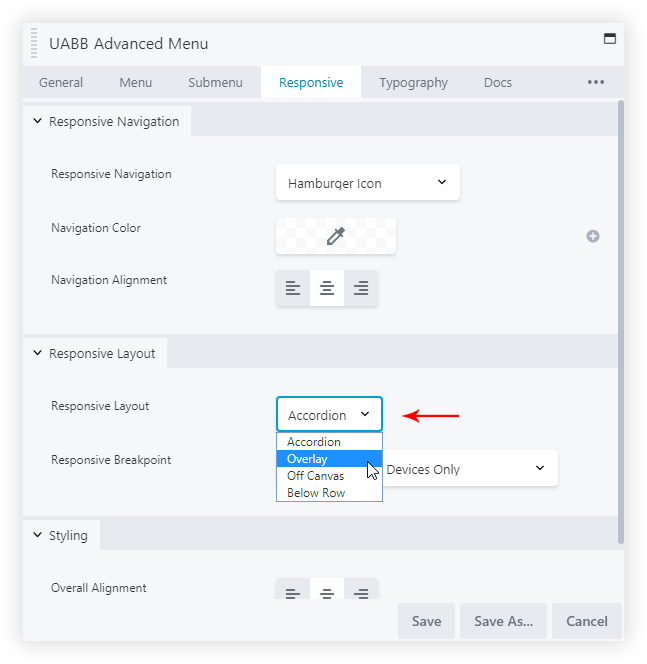 Select Responsive Layout