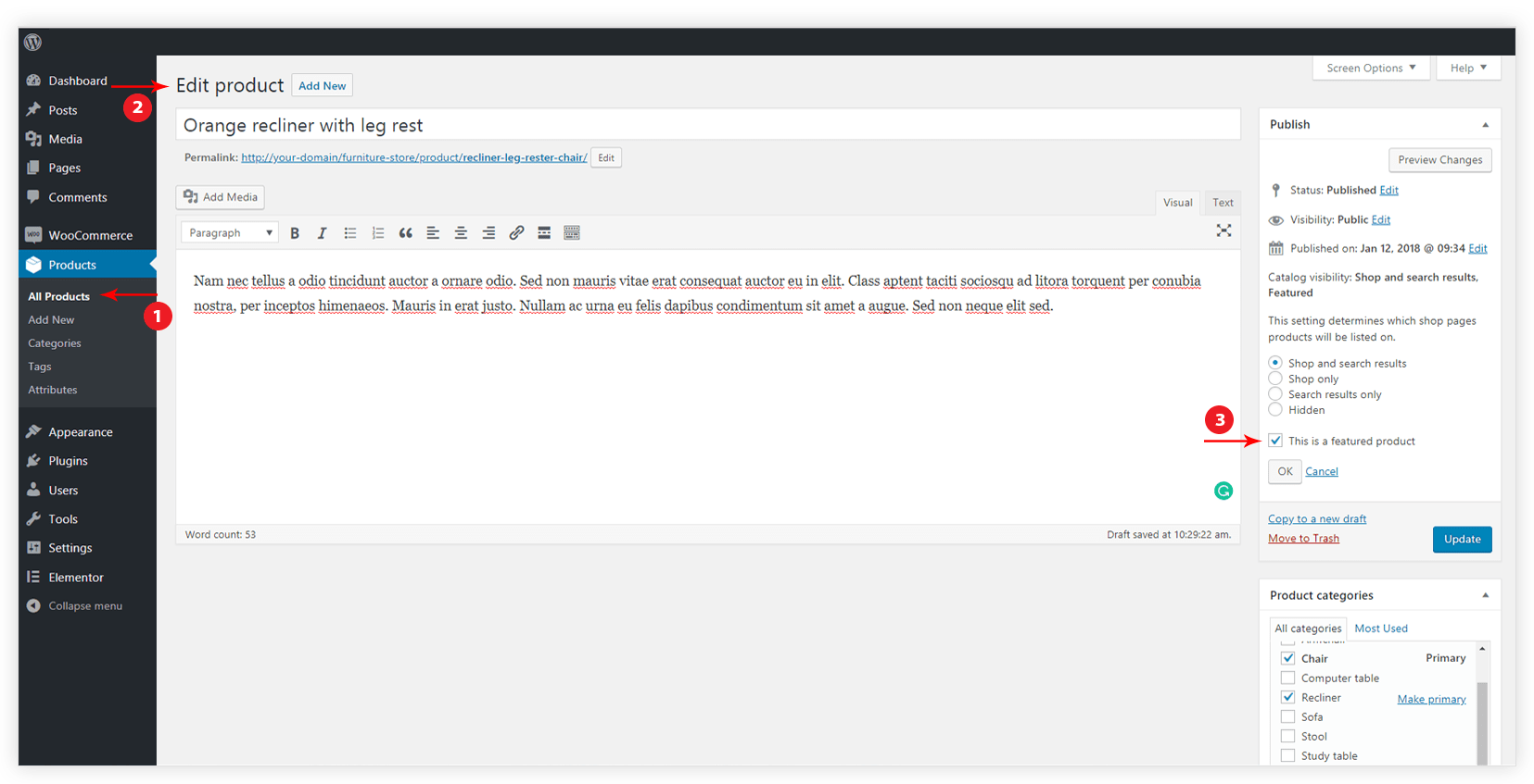 Featured Img Edit Options