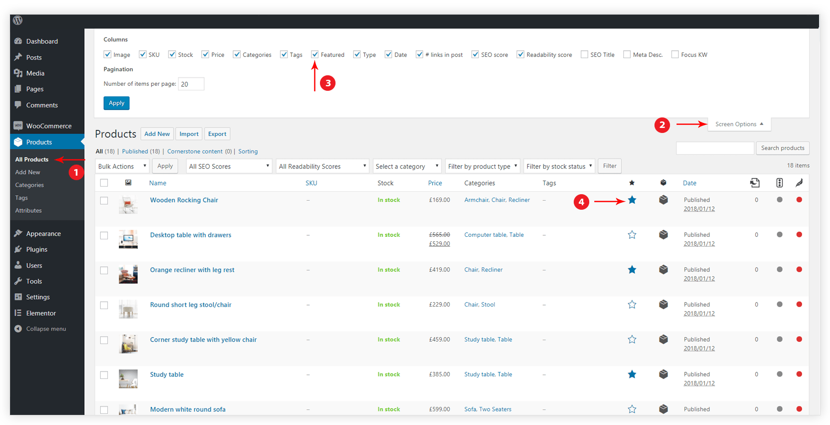 Featured Img Screen Options