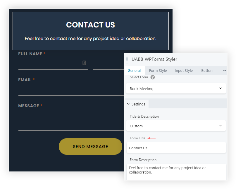 Wpforms Styler Custom Title