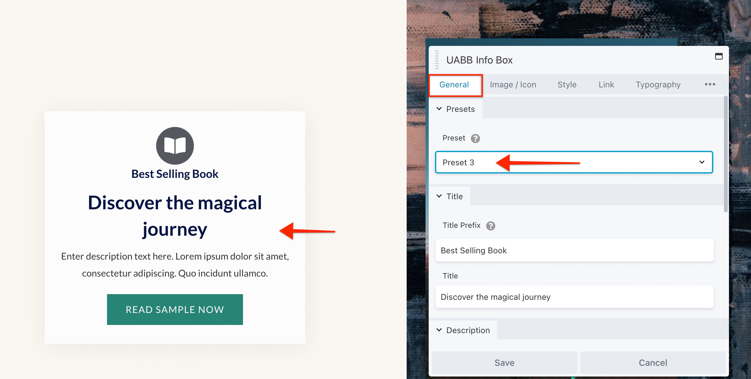 Uabb Presets Info Box